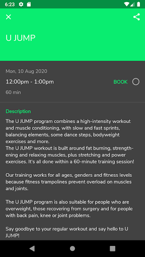 U JUMP Fitness Screen 2