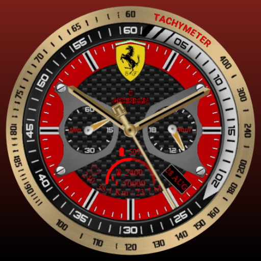 Ferrari Golden Colorful Analog logo