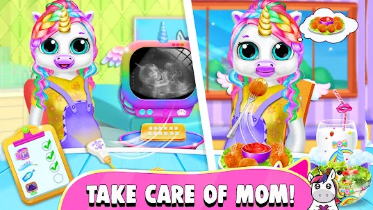 Pregnant Mom Baby Unicorn Game