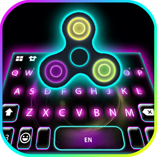Neon Fidget Spinner Keyboard B logo