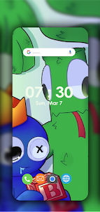 Downloaden & Spielen Rainbow Friend Wallpaper Green auf PC(Emulator)