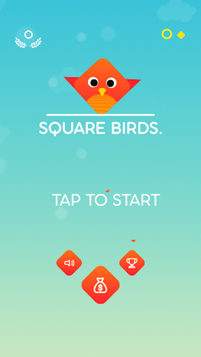 Android application Square Birds. screenshort