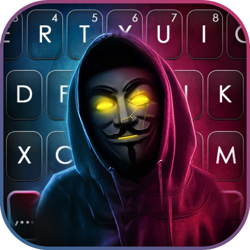 Neon Anonymous Keyboard Backgr logo