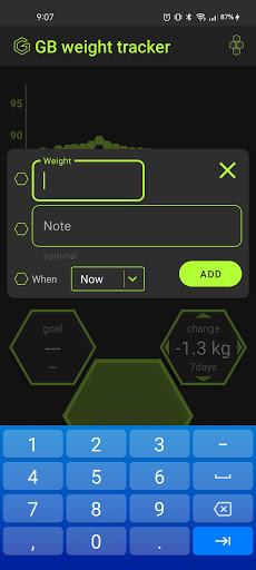 Gym Buddy weight tracker Screen 3