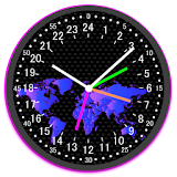 24 H Analog World Clock Free icon
