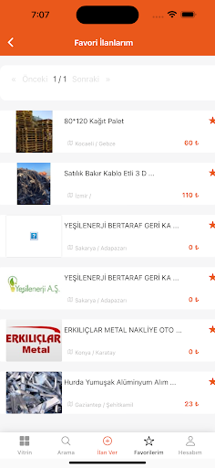 Android application Atık Market screenshort