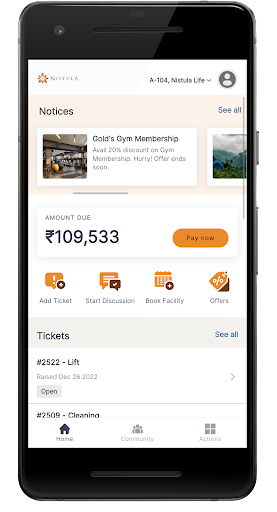 Android application Nistula life screenshort