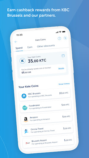 Screenshot of KBC Brussels Mobile