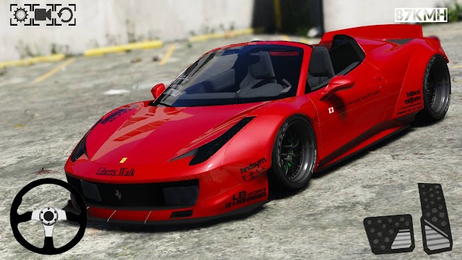 #1. 458 Ferrari Game: Lambos Drift (Android) By: Ambor Race Games