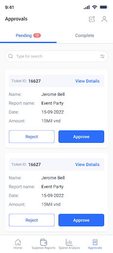 Android application HR-OS Expenso screenshort