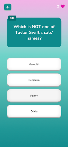 Taylor Swift Trivia Quiz - Screenshot 2
