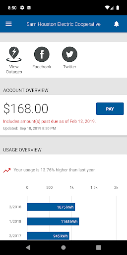 Screenshot of mySamHouston