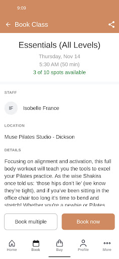 Muse Pilates Studio Screenshot 3 - AppWisp.com