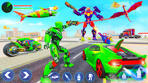 Shark Robot Car Transform Game Screen 3