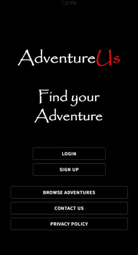 Android application AdventureUs screenshort