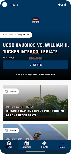 Android application UC Santa Barbara Gauchos screenshort