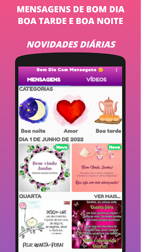 Android application Bom Dia Com Mensagens e Vídeos screenshort