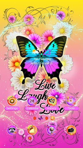 Android application Butterfly Live Laugh-Wallpaper screenshort