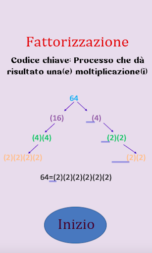 Android application Gioco di fattorizzazione screenshort