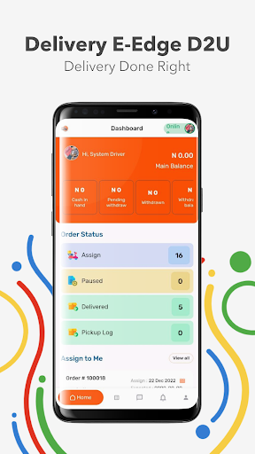 Android application Delivery E-Edge D2U screenshort