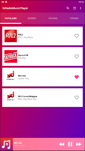 Android application Radios Françaises Gratuites FR screenshort