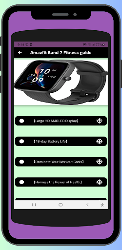Amazfit Band 7 Fitness guide Screen 2
