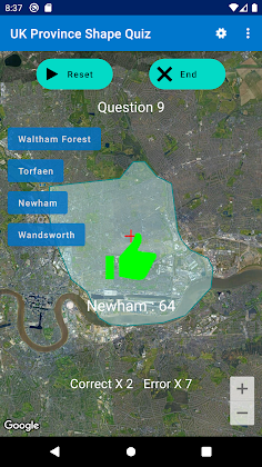UK Province Shape Quiz - Screenshot 2