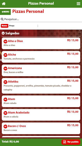 Bambinella Pizzaria Screen 2