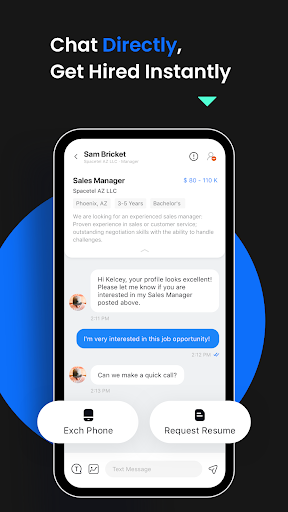 Hirey: Chat-Based Job App Screen 3