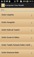 screenshot of Kumpulan Doa Pembuka Rezeki