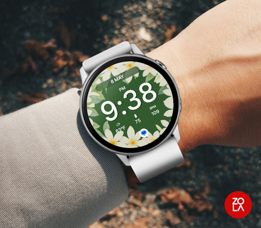 Flower Green Spring Watch Face screenshot 2