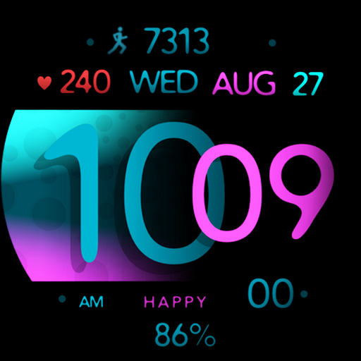h043 Happy Colorful Art Logo