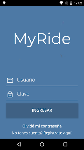 Android application MyRide screenshort