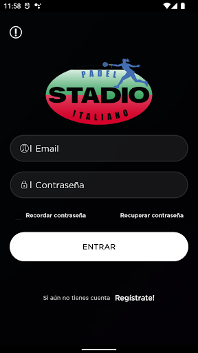 Android application Padel Stadio Italiano screenshort