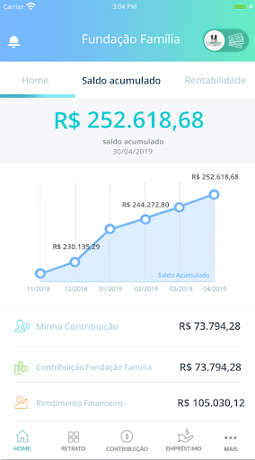 Android application Meu Plano screenshort