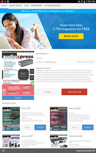 Android application audioXpress Magazine screenshort