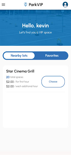 Android application ParkVIP - VIP Parking screenshort