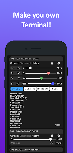 Android application MQTT Panel ESP8266 ESP32 screenshort