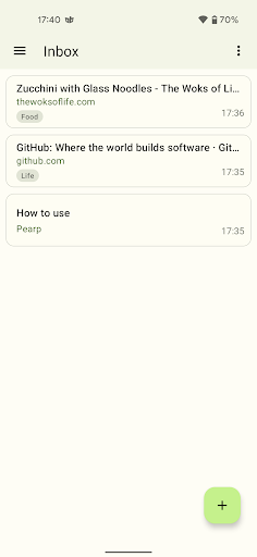 Android application Pearp screenshort
