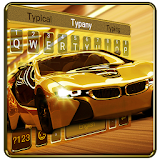 Luxury Gold Car Keyboard icon