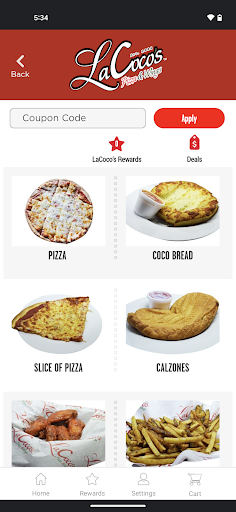 Screenshot of LaCoco’s Pizza