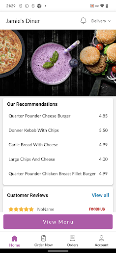 Jamies Diner Screen 2