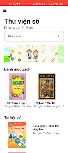 Android application Thư Viện Điện Tử screenshort