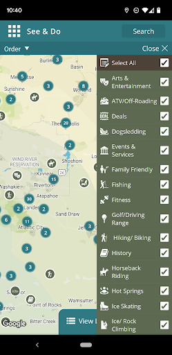 Screenshot of Travel Wyoming