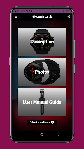 Android application mi watch guide screenshort