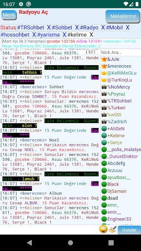 Mirc Sohbet Screen 2