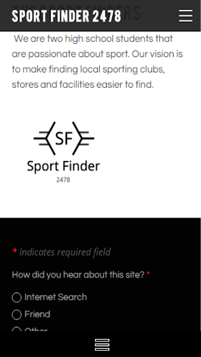 Sportfinder Screen 2