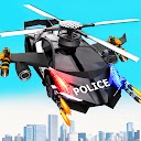 アプリのダウンロード Flying Helicopter Police Robot Car Transf をインストールする 最新 APK ダウンローダ