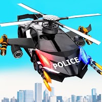 Flying Helicopter Police Robot Car Transform Game