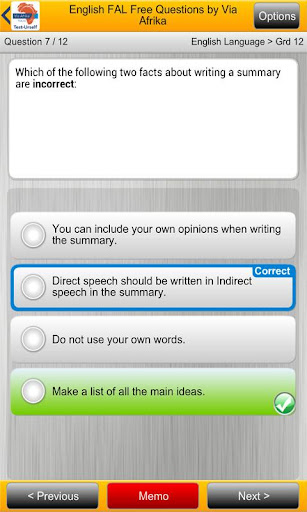Via Afrika Test-Urself Screen 3